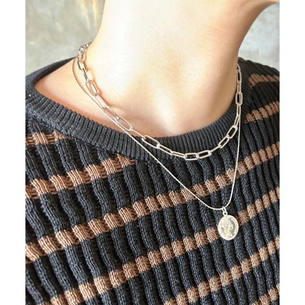 ネックレス コインペンダント レイヤードネックレス レディース