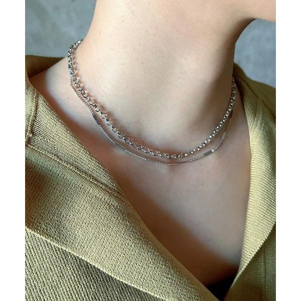 ネックレス ダブルチェーンネックレス レディース