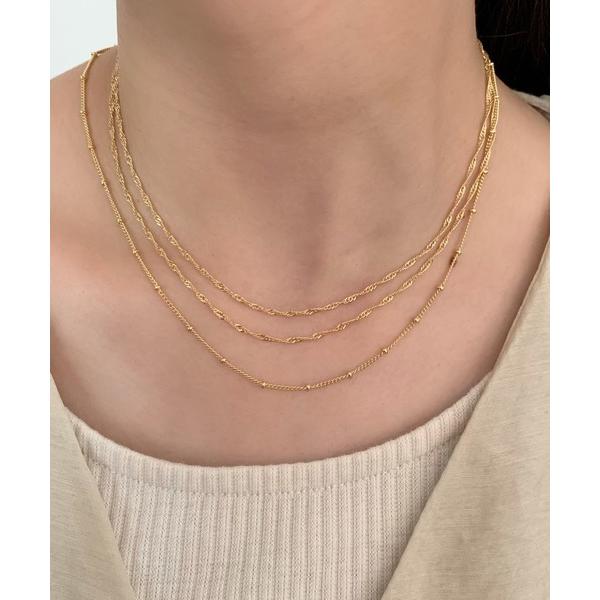 ネックレス シンプルチェーンネックレス 2個セット レディース