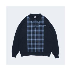 24SS REFOMED リフォメッド 長袖 ラガー シャツ refomed リフォメッド ボーダーシャツ ラガーシャツ ハーフジップ