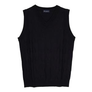 ベスト ジレ ダイヤ柄ニットベスト メンズ