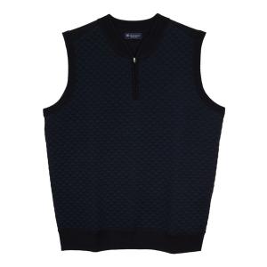 ベスト ジレ キーネックジップキルト ニットベスト メンズ