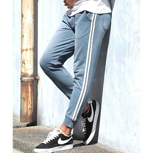 ジーンズ インディゴ2本ラインジョガーパンツ メンズ