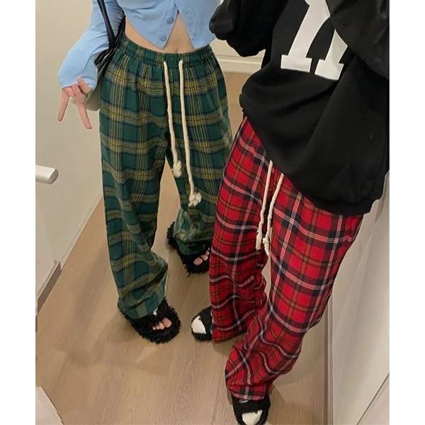 ワイドパンツ パンツ 「チェックワイドパンツ メンズ