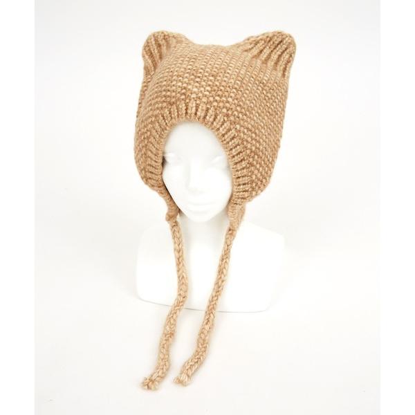 ニット帽 ニットキャップ メンズ an meets zakka ネコ耳イヤーフラップニットキャップ ...
