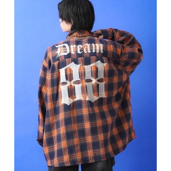 シャツ a.p.o.v. ナンバリング＆LAプリントオーバーサイズオンブレチェックネルシャツ メンズ...