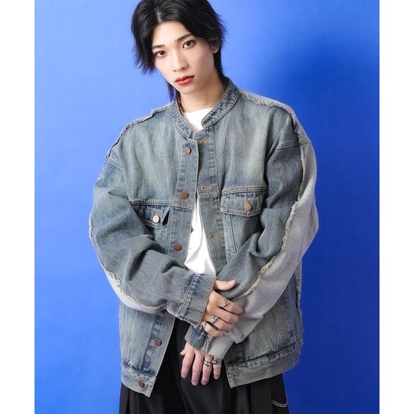 デニムジャケット gジャン a.p.o.v. デニム×スウェットスウィッチGジャン メンズ レディー...