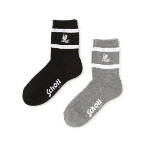 靴下 「直営限定」 Schott/ショット/HIGT-SOCKS STENCIL BULLDOG/ステンシルブルドッグ ハイソックス メンズ レディースの商品画像