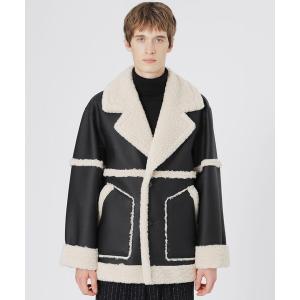 ブルゾン アウター フェイクシアリングジャケット メンズ