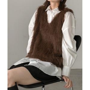 ADAWAS（アダワズ） ニットベスト FREE ピンク レディース : ZOZOTOWN