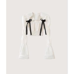 tシャツ リボンポイントカットソー Ribbon Ballet Cutsew レディース