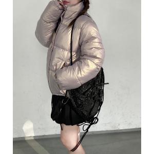 ブルゾン アウター 「低身長サイズあり」オーバーサイズパディングブルゾン レディース