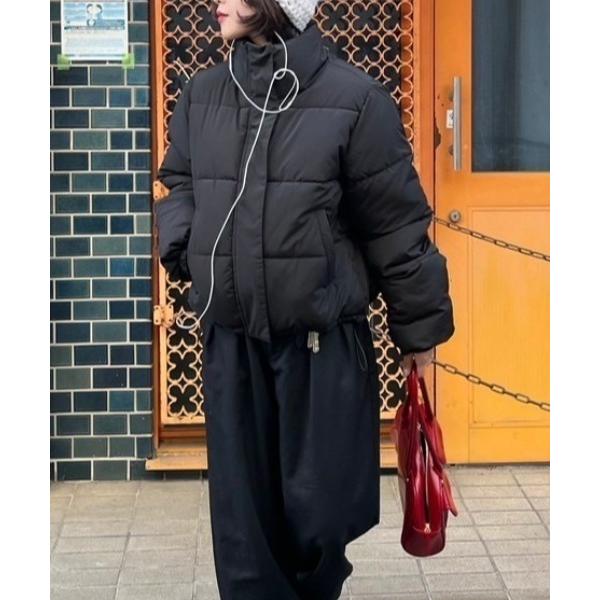 ブルゾン アウター ショート丈中綿パディングブルゾン レディース