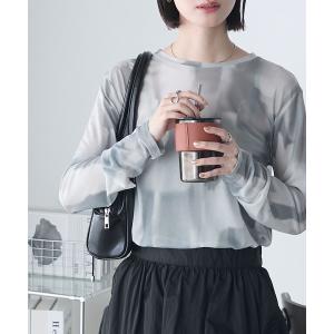 tシャツ 「forksy.」水彩アート総柄パワーメッシュプルオーバー レディース