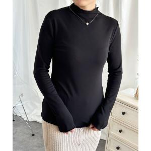 tシャツ 「Aimoha」フリル裏起毛インナートップス レディース