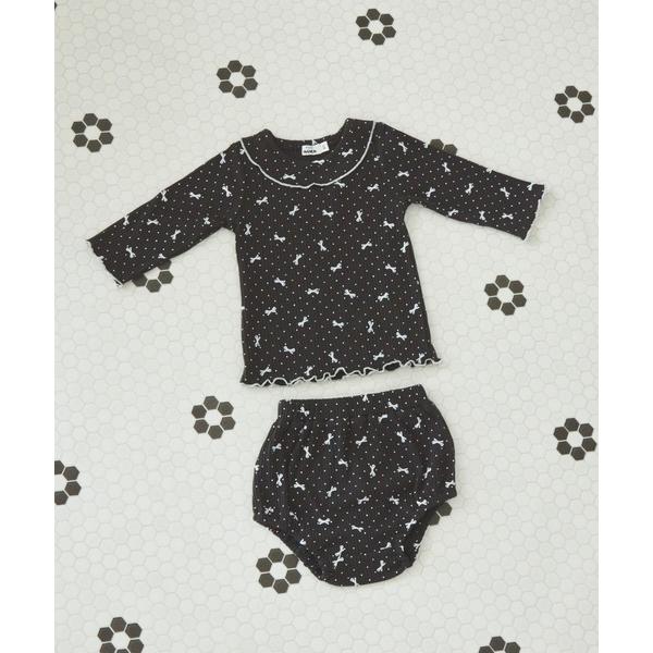 セットアップ 「ベビー」リブコットン素材 メローフリル セットアップ キッズ 子供服 男の子 女の子