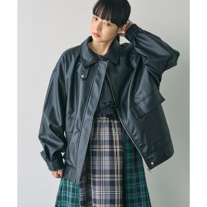 ミリタリージャケット モッズコート レザーライク...の商品画像