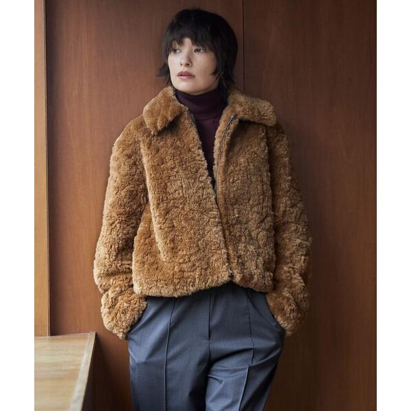 コート アウター フェイクボア ブルゾン レディース