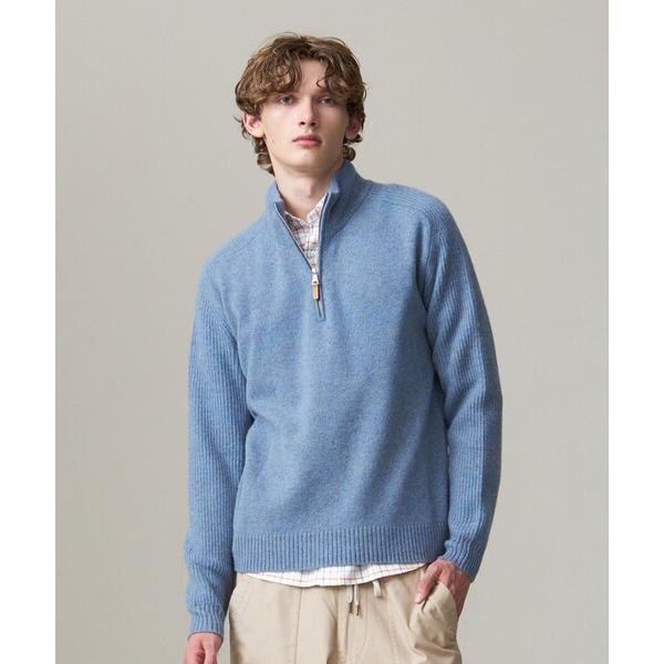 セーター ニット 「Cash Lamb’s Wool」ハーフジップニット メンズ