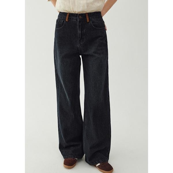 ジーンズ デニム デニムパンツ ミドルウエスト スエードデザイン ストレートデニム FQ24K026...