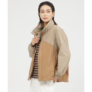 ブルゾン アウター 「カタログ掲載品」「ウォッシャブル」シャンブレータフタスタンドカラーブルゾン レディース