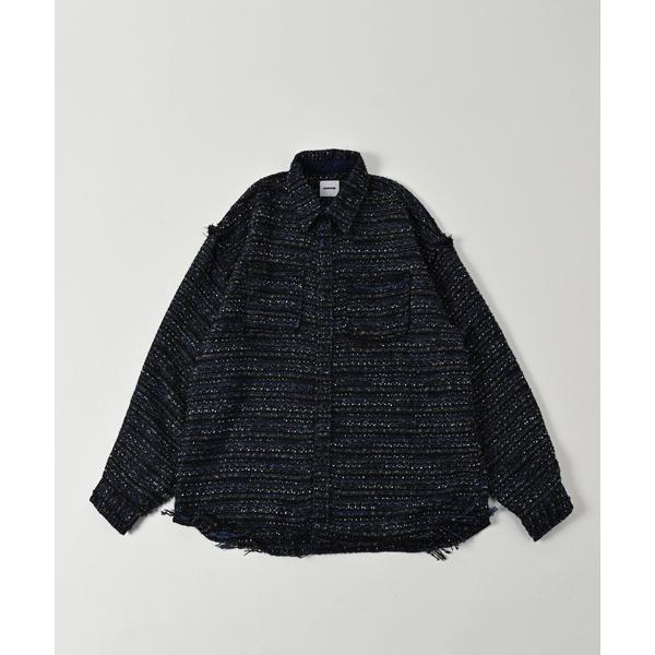 ブラウス シャツ 「ADAMPATEK/アダムパテック」tweed damage looose sh...