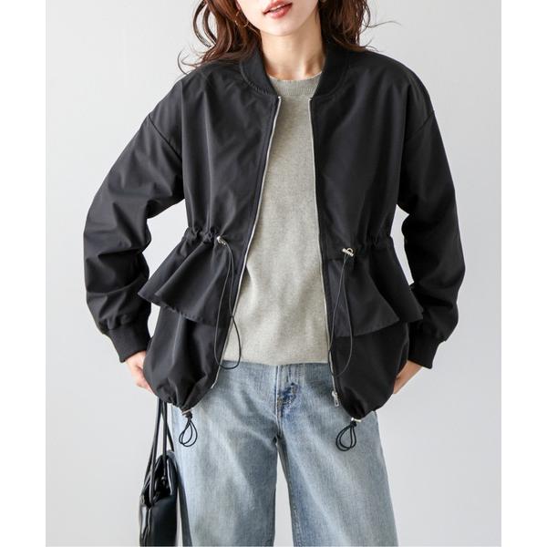 ブルゾン アウター フリルデザインライトブルゾン レディース