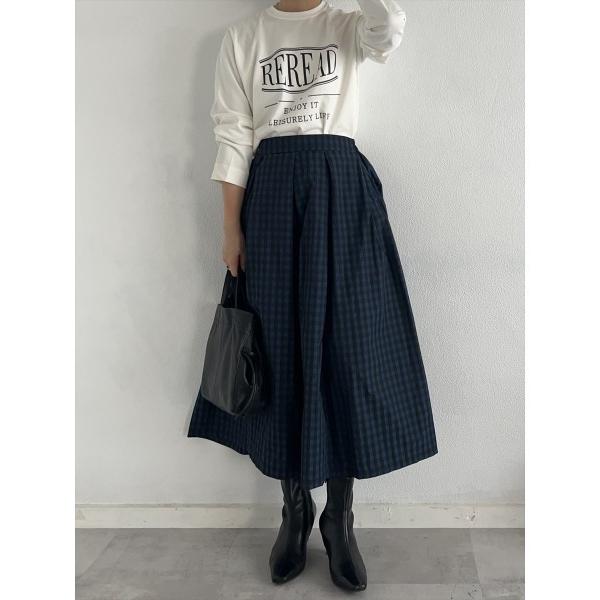 スカート ブロックチェックスカート