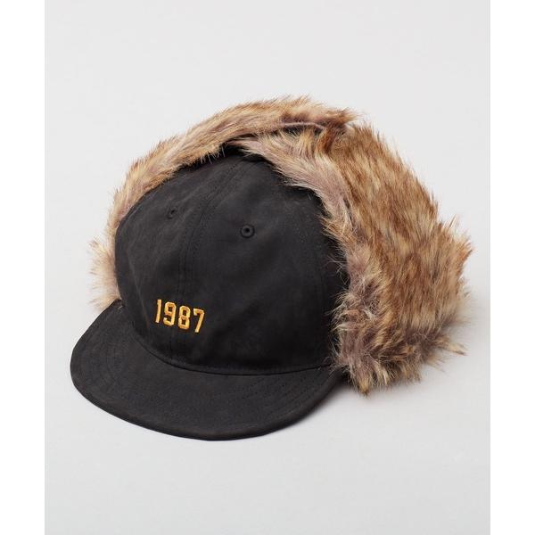 キャップ 帽子 1987刺繍 ピーチスキン ドッグイヤー ファー フライト アンパイアキャップ メン...