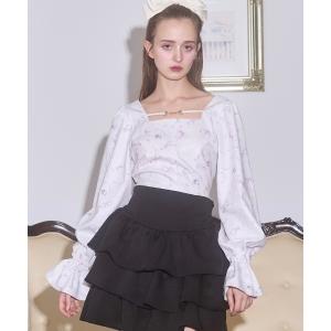 mellfy memory Mary rose ハイネックカットソー ホワイト mellfy memory Mary rose ハイネックカットソー ホワイト