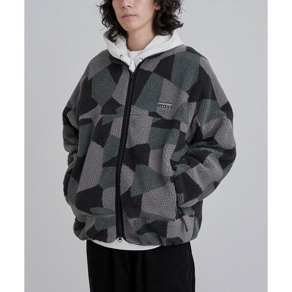 ブルゾン アウター 「Parknik」スタンドカラージャガードボアブルゾン メンズ