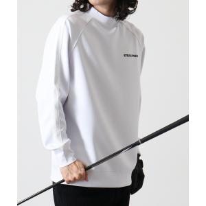 STELLA77GOLF tシャツ 蛍光カラーゴルフモックネック半袖T メンズ