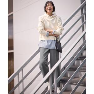 パンツ 「洗濯機可/ストレッチ/ウエストゴム/裏起毛」マルチファンクションストレッチワイドパンツ レディース