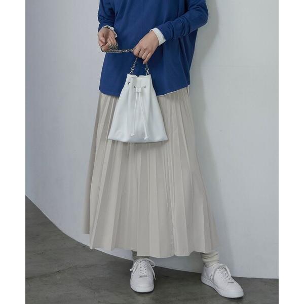 スカート 「CLASSY.1月号掲載・洗える」ラミネートプリーツ スカート