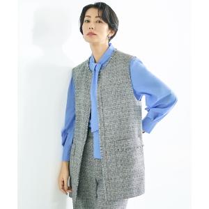 自由区（ジユウク） ベスト ジレ ライトミックスツイード ジレ