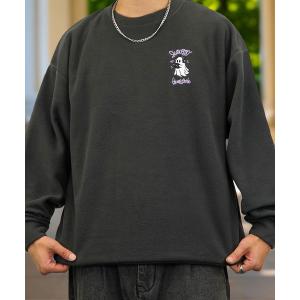 トレーナー スウェット 「GROOVY STORE」デザイン刺繍 オーバーサイズフリーストレーナー メンズ レディース