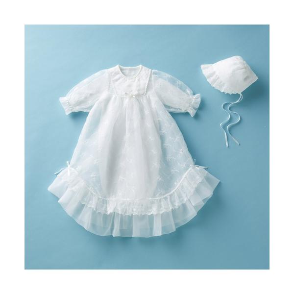 ベビー服 ロンパース オーガンジードレスコート付きセレモニー３点セット「通年用」「箱入」