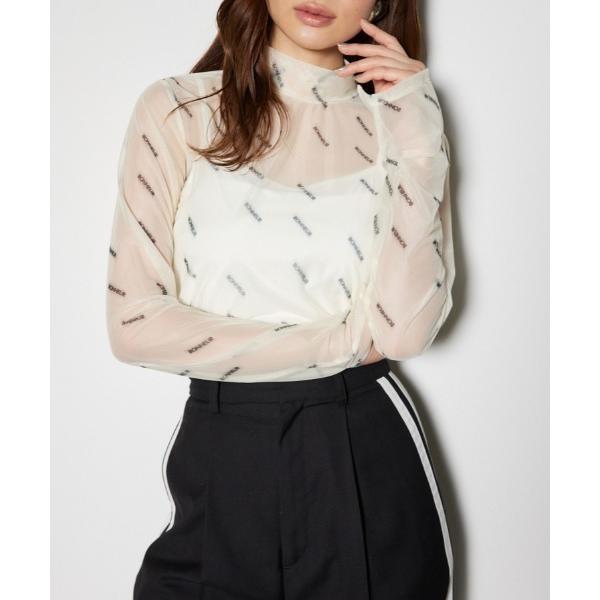 tシャツ スラッシュロゴシアートップス 春服 秋服 レディース