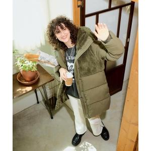 ダウンコート ダウンジャケット 「OP/オーピー」レディースボア切替キルティングジャケット　ブルゾン レディース