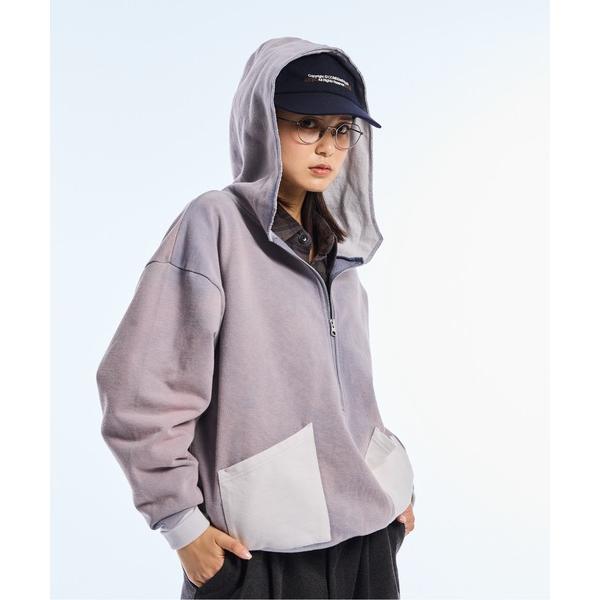 パーカー Separate Pocket  Halfzip Hoodie / セパレートポケットシッ...