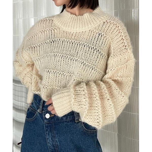 ニット セーター LOW GAUGE MINIMAL KNIT TOP レディース