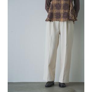 スラックス パンツ イージービューティー裏起毛ワイドパンツ（WEB限定サイズ） レディース