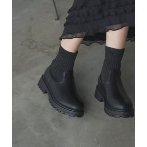 ブーツ 防滑リブニットブーツ（WEB限定サイズ） レディース