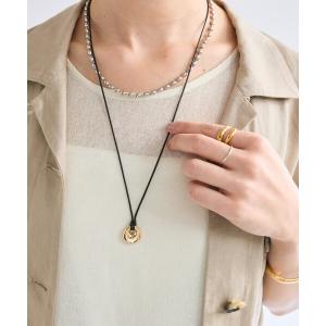 ネックレス 「存在感」フロートリングモチーフネックレス レディース