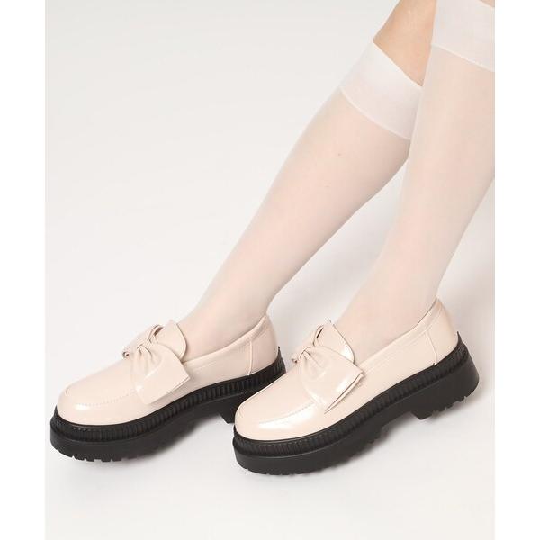 パンプス リボンローファー