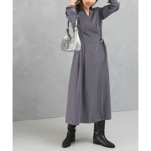 ワンピース スエードライクカシュクールワンピース