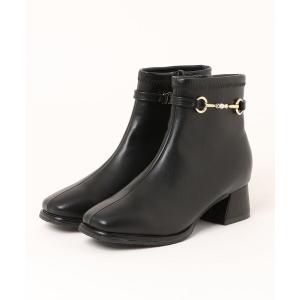 ブーツ 「ChiffonFit」 ベルト付きショートブーツ レディース