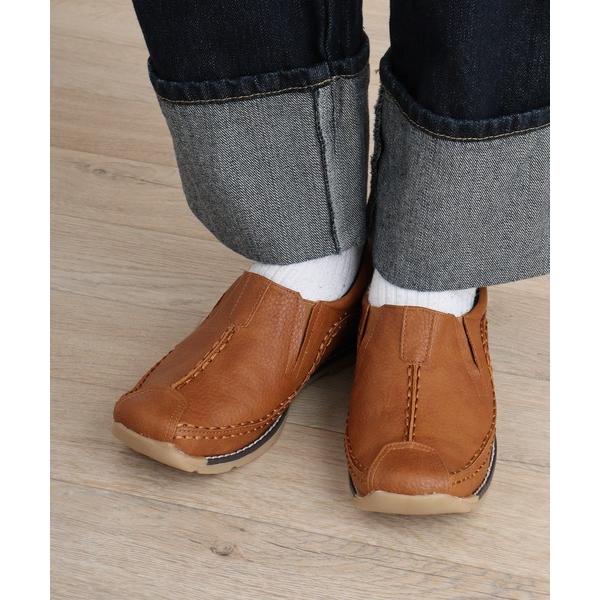 スリッポン MODA LADIAN サイドゴア フラット スクエアトゥ スリッポン レディース