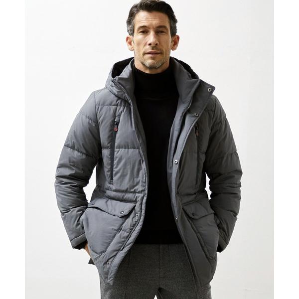 ダウンジャケット ダウン 秋冬　ジーステージ　コーデュラダウンフーデッドコート メンズ
