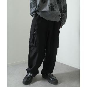 カーゴパンツ ポリツイルワイドカーゴパンツ メンズ レディース